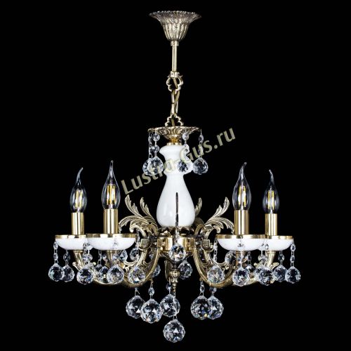 Люстра бронзовая Атланта из мрамора №5/1 Шар в Новокузнецке Гусь Хрустальный