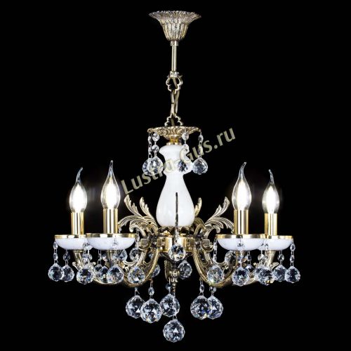 Люстра бронзовая Атланта из мрамора №5/1 Шар в Новокузнецке Гусь Хрустальный