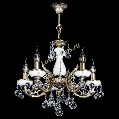 Люстра бронзовая Атланта из мрамора №5/1 Шар в Новокузнецке Гусь Хрустальный