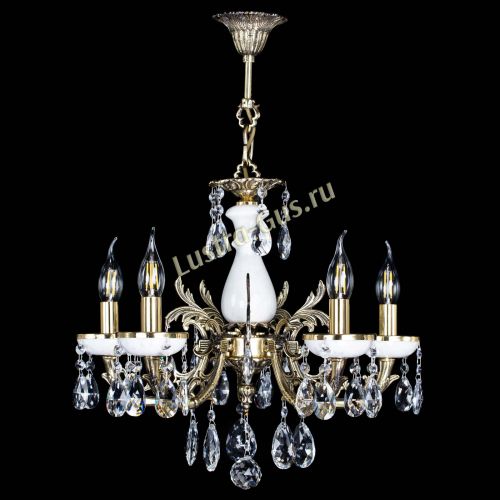 Люстра бронзовая Атланта из мрамора №5/1 Журавлик в Новокузнецке Гусь Хрустальный