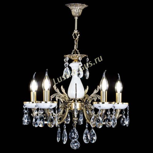 Люстра бронзовая Атланта из мрамора №5/1 Журавлик в Новокузнецке Гусь Хрустальный