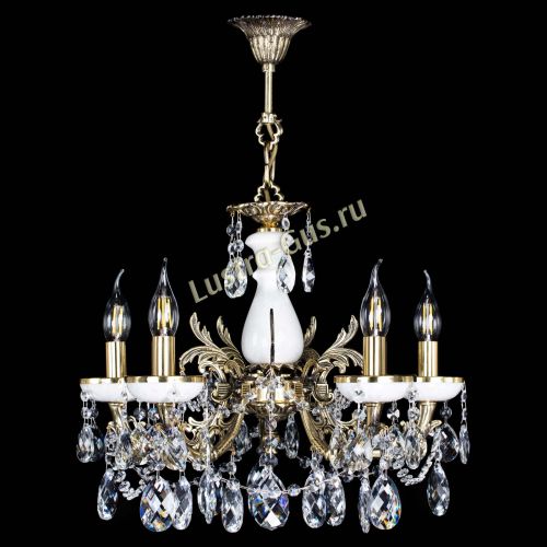 Люстра бронзовая Атланта из мрамора Баден №5/3 в Новокузнецке Гусь Хрустальный