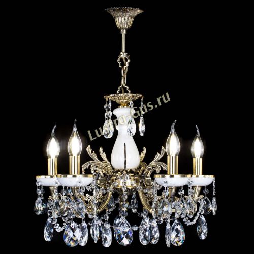 Люстра бронзовая Атланта из мрамора Баден №5/3 в Новокузнецке Гусь Хрустальный