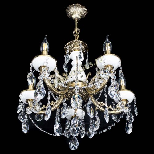 Люстра бронзовая Атланта из мрамора Баден №5/3 в Новокузнецке Гусь Хрустальный