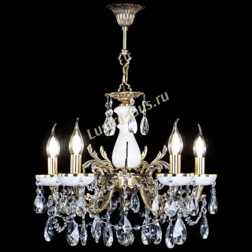 Люстра бронзовая Атланта из мрамора №5/3 Лучик в Новокузнецке Гусь Хрустальный