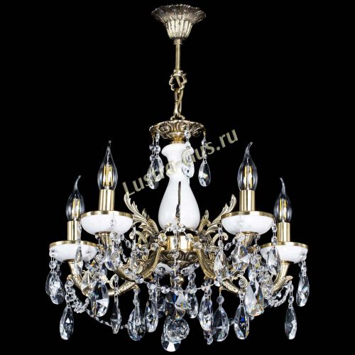 Люстра бронзовая Атланта из мрамора №5/3 Лучик в Новокузнецке Гусь Хрустальный