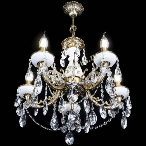 Люстра бронзовая Атланта из мрамора №5/3 Лучик в Новокузнецке Гусь Хрустальный