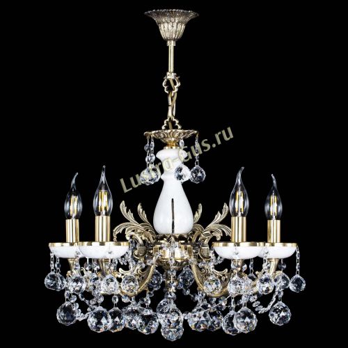 Люстра бронзовая Атланта из мрамора №5/3 Шар в Новокузнецке Гусь Хрустальный