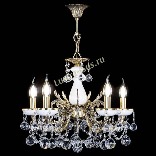 Люстра бронзовая Атланта из мрамора №5/3 Шар в Новокузнецке Гусь Хрустальный