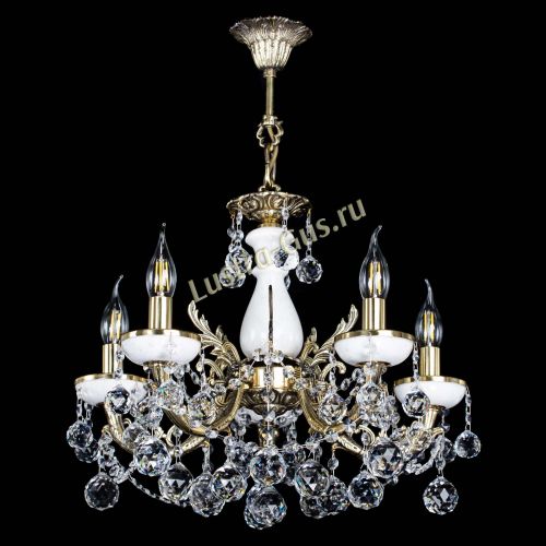 Люстра бронзовая Атланта из мрамора №5/3 Шар в Новокузнецке Гусь Хрустальный