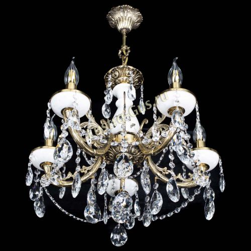 Люстра бронзовая Атланта из мрамора №5/3 Журавлик в Новокузнецке Гусь Хрустальный