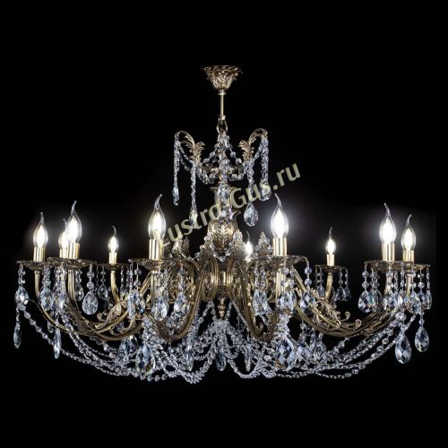 Люстра бронзовая Делия №12 баден в Новокузнецке Гусь Хрустальный