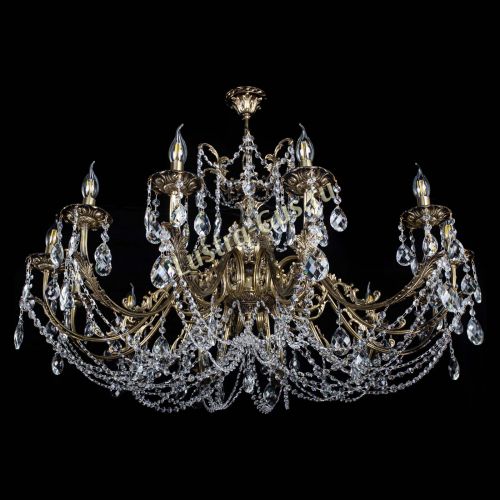 Люстра бронзовая Делия №12 баден в Новокузнецке Гусь Хрустальный