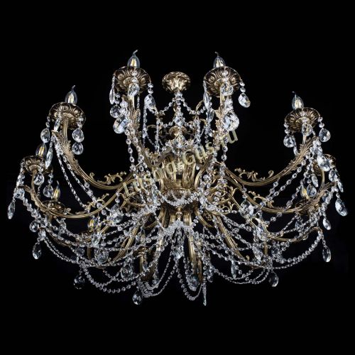 Люстра бронзовая Делия №12 баден в Новокузнецке Гусь Хрустальный