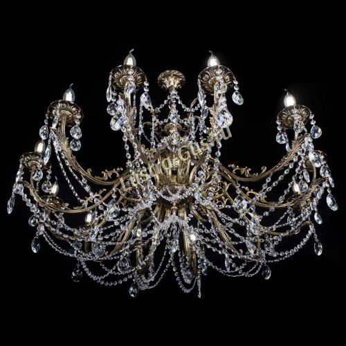 Люстра бронзовая Делия №12 баден в Новокузнецке Гусь Хрустальный