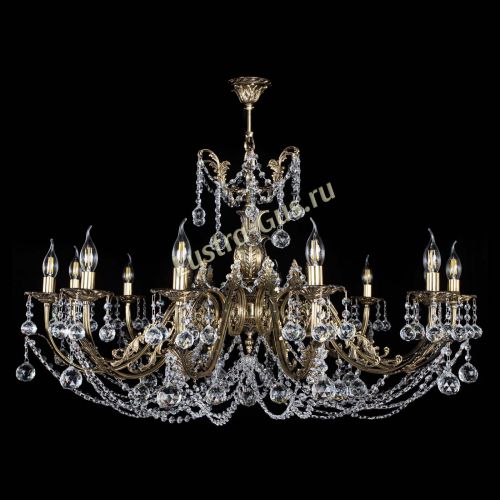 Люстра бронзовая Делия №12 шар в Новокузнецке Гусь Хрустальный