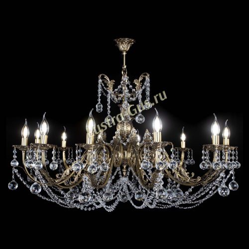 Люстра бронзовая Делия №12 шар в Новокузнецке Гусь Хрустальный