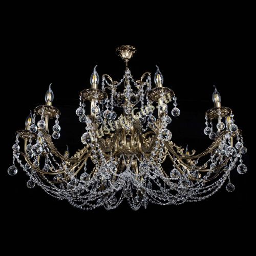 Люстра бронзовая Делия №12 шар в Новокузнецке Гусь Хрустальный