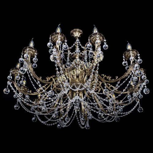 Люстра бронзовая Делия №12 шар в Новокузнецке Гусь Хрустальный