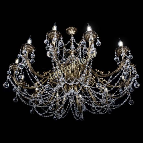 Люстра бронзовая Делия №12 шар в Новокузнецке Гусь Хрустальный