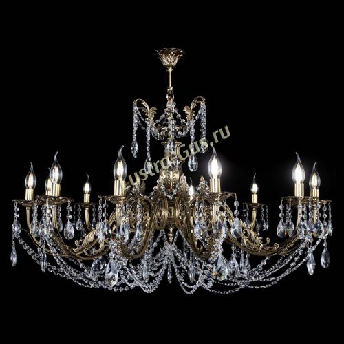 Люстра бронзовая Делия №12 журавлик в Новокузнецке Гусь Хрустальный