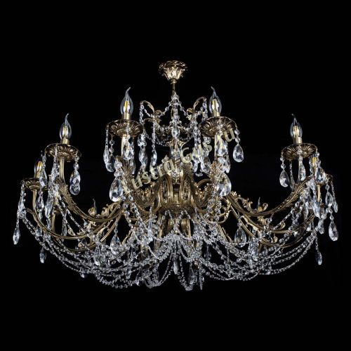 Люстра бронзовая Делия №12 журавлик в Новокузнецке Гусь Хрустальный