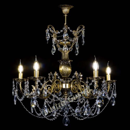 Люстра бронзовая Делия №5 баден в Новокузнецке Гусь Хрустальный