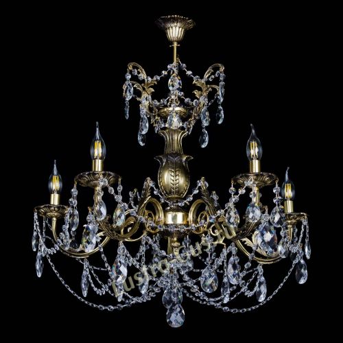 Люстра бронзовая Делия №5 баден в Новокузнецке Гусь Хрустальный