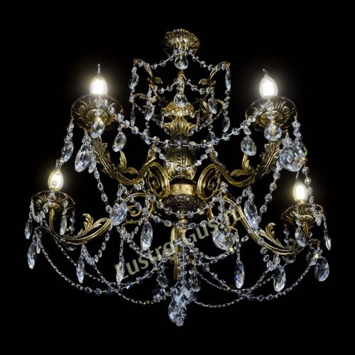 Люстра бронзовая Делия №5 баден в Новокузнецке Гусь Хрустальный