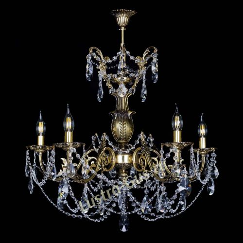 Люстра бронзовая Делия №5 лучик в Новокузнецке Гусь Хрустальный