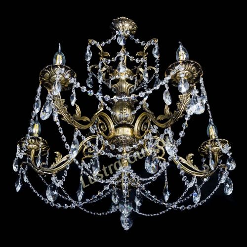 Люстра бронзовая Делия №5 лучик в Новокузнецке Гусь Хрустальный