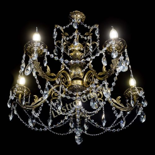 Люстра бронзовая Делия №5 лучик в Новокузнецке Гусь Хрустальный