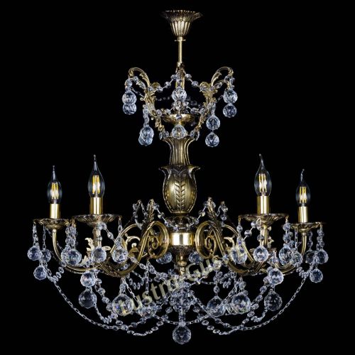 Люстра бронзовая Делия №5 шар в Новокузнецке Гусь Хрустальный