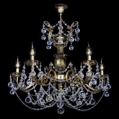 Люстра бронзовая Делия №5 шар в Новокузнецке Гусь Хрустальный