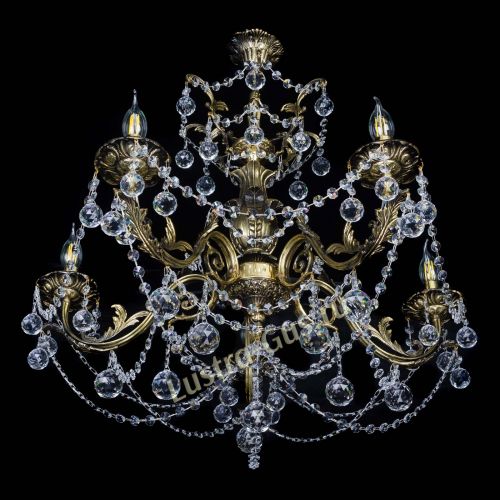 Люстра бронзовая Делия №5 шар в Новокузнецке Гусь Хрустальный