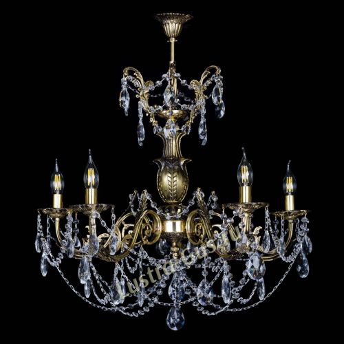 Люстра бронзовая Делия №5 журавлик в Новокузнецке Гусь Хрустальный