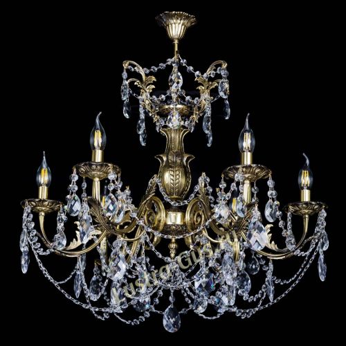 Люстра бронзовая Делия №6 журавлик в Новокузнецке Гусь Хрустальный