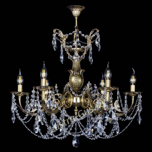 Люстра бронзовая Делия №6 лучик в Новокузнецке Гусь Хрустальный