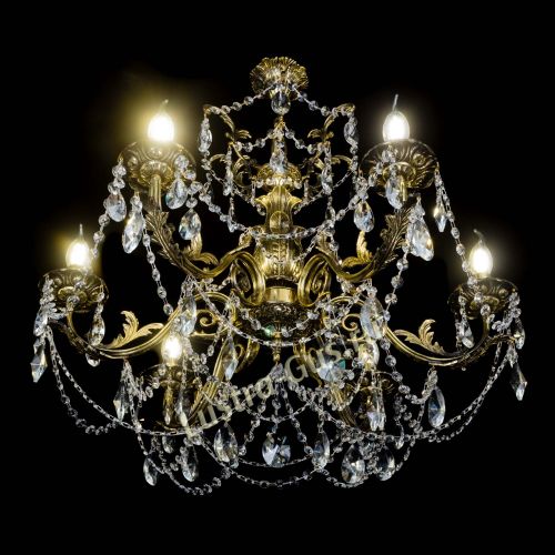 Люстра бронзовая Делия №6 лучик в Новокузнецке Гусь Хрустальный