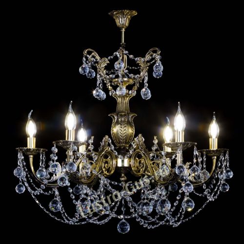 Люстра бронзовая Делия №6 шар в Новокузнецке Гусь Хрустальный