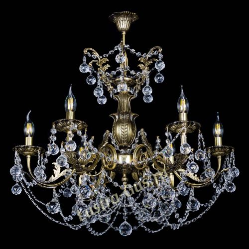 Люстра бронзовая Делия №6 шар в Новокузнецке Гусь Хрустальный