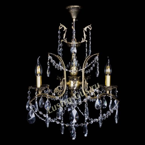 Бронзовая люстра Гелла №3 лучик в Новокузнецке Гусь Хрустальный