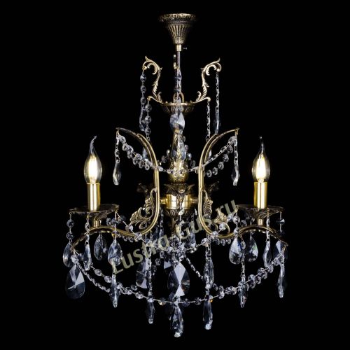 Бронзовая люстра Гелла №3 лучик в Новокузнецке Гусь Хрустальный