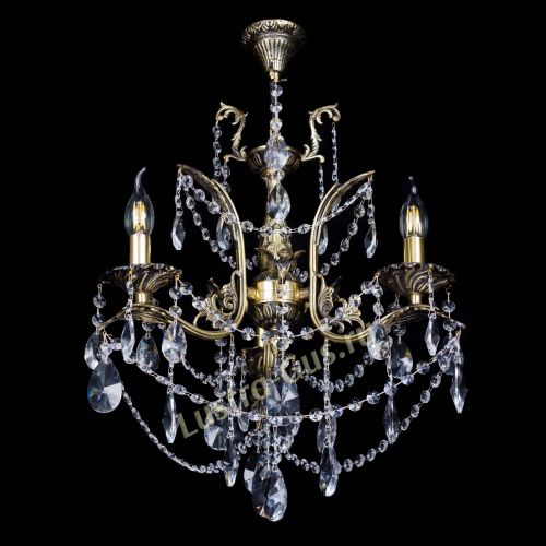 Бронзовая люстра Гелла №3 лучик в Новокузнецке Гусь Хрустальный