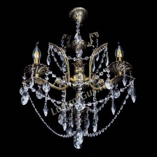 Бронзовая люстра Гелла №3 лучик в Новокузнецке Гусь Хрустальный