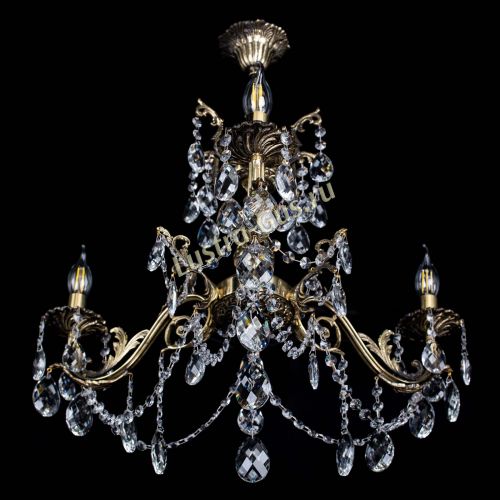 Люстра бронзовая Кассандра №3 баден в Новокузнецке Гусь Хрустальный