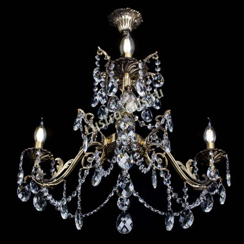 Люстра бронзовая Кассандра №3 баден в Новокузнецке Гусь Хрустальный