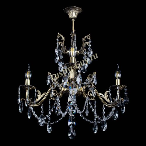 Люстра бронзовая Кассандра №3 лучик в Новокузнецке Гусь Хрустальный