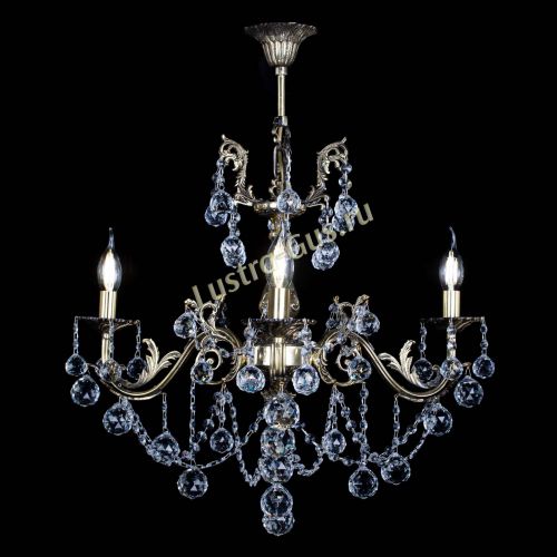 Люстра бронзовая Кассандра №3 шар в Новокузнецке Гусь Хрустальный