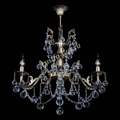 Люстра бронзовая Кассандра №3 шар в Новокузнецке Гусь Хрустальный